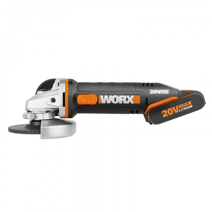 Aku úhlová bruska 125mm WORX Orange WX803 - Li-Ion 20V - PowerShare 45900803